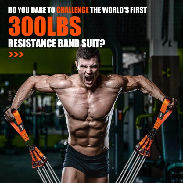 HPYGN Resistance Bands, Heavy Exercise Bands with Handles, Fitness Bands for Working Out, Workout Bands for Men, Weight Bands Set for Muscle Training, Strength, Slim, Yoga, Home Gym Equipment - Image 2