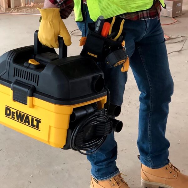 DEWALT DXV04T Portable 4 Gallon Wet/Dry Vacuum, Yellow - Image 3