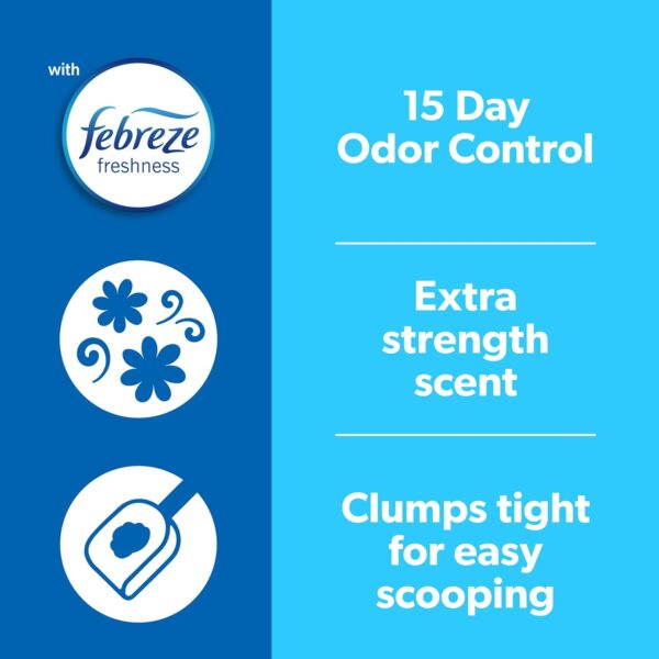Fresh Step Advanced Extreme Clumping Litter with Febreze Freshness with Mountain Spring Scent, Fights Odor on Contact, 37 lbs. (2 x 18.5 lb. Box) - Image 4