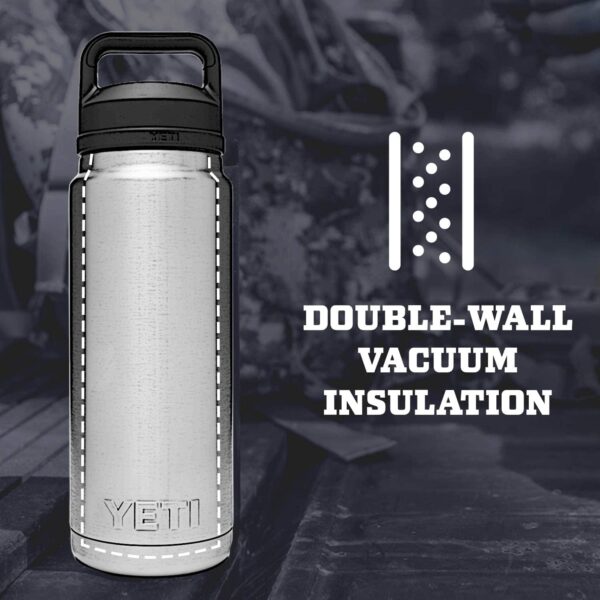 YETI Rambler 26 oz Bottle, Vacuum Insulated, Leakproof, Stainless Steel with Chug Cap - Image 2