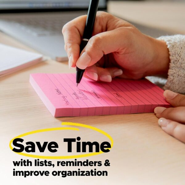 Post-it Super Sticky Notes, 24 Sticky Note Pads, 3 x 3 in., School Supplies, Office Products, Sticky Notes for Vertical Surfaces, Monitors, Walls and Windows, Supernova Neons Collection - Image 7