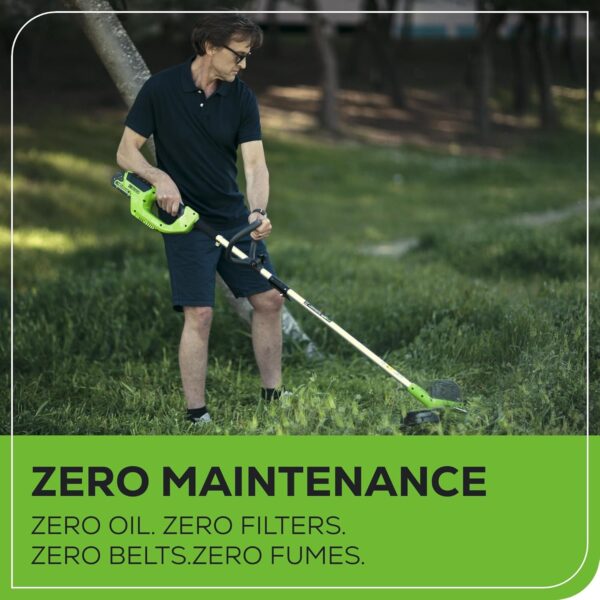 Greenworks 40V Lawn Care Combo Kit, Trimmer & Blower for Edging & Leaf Cleanup, 2.0Ah Battery & Charger (Gas-Free Yard Duo) - Image 9