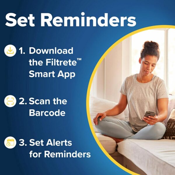 Filtrete 12x12x1 AC Furnace Air Filter, MERV 11, MPR 1000, Micro Allergen Defense, 3-Month Pleated 1-Inch Electrostatic Air Cleaning Filter, 6 Pack (Actual Size 11.81x11.81x0.81 in) - Image 3