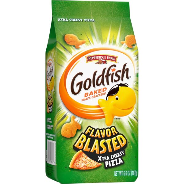 Goldfish Flavor Blasted Xtra Cheesy Pizza Crackers, 6.6 oz. Bag - Image 8