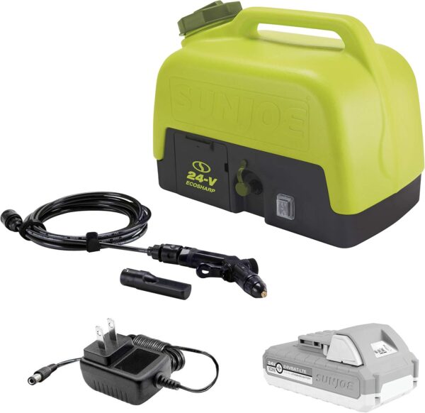 Sun Joe Cordless Portable Spray & Pressure Washer w/ Battery & Charger, 24V WA24C-LTE - Image 9