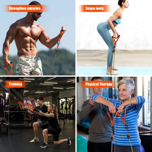 HPYGN Resistance Bands, Heavy Exercise Bands with Handles, Fitness Bands for Working Out, Workout Bands for Men, Weight Bands Set for Muscle Training, Strength, Slim, Yoga, Home Gym Equipment - Image 3
