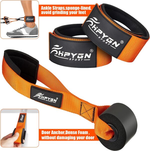 HPYGN Resistance Bands, Heavy Exercise Bands with Handles, Fitness Bands for Working Out, Workout Bands for Men, Weight Bands Set for Muscle Training, Strength, Slim, Yoga, Home Gym Equipment - Image 7