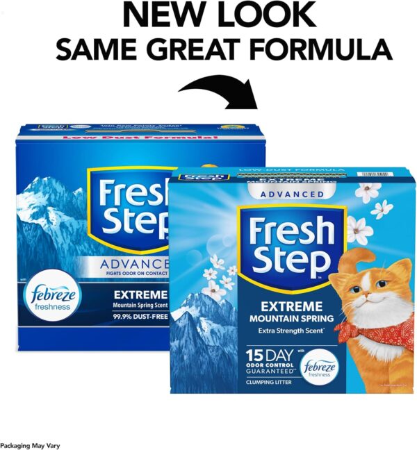 Fresh Step Advanced Extreme Clumping Litter with Febreze Freshness with Mountain Spring Scent, Fights Odor on Contact, 37 lbs. (2 x 18.5 lb. Box) - Image 10