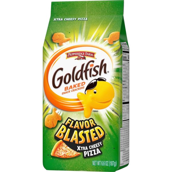 Goldfish Flavor Blasted Xtra Cheesy Pizza Crackers, 6.6 oz. Bag - Image 9